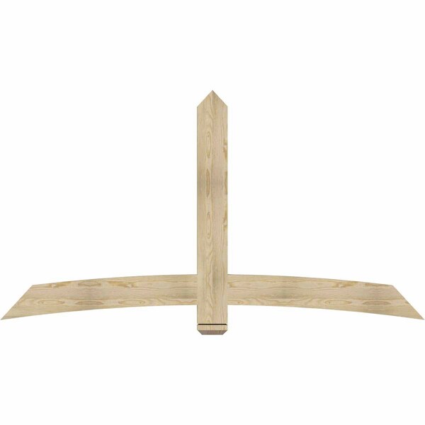 Ekena Millwork Bellingham Rough Sawn Timber Gable Bracket, Douglas Fir, 84"W x 45"H x 2"D x 6"F, 13/12 Pitch GBW084X45X0206BEL00RDF - main